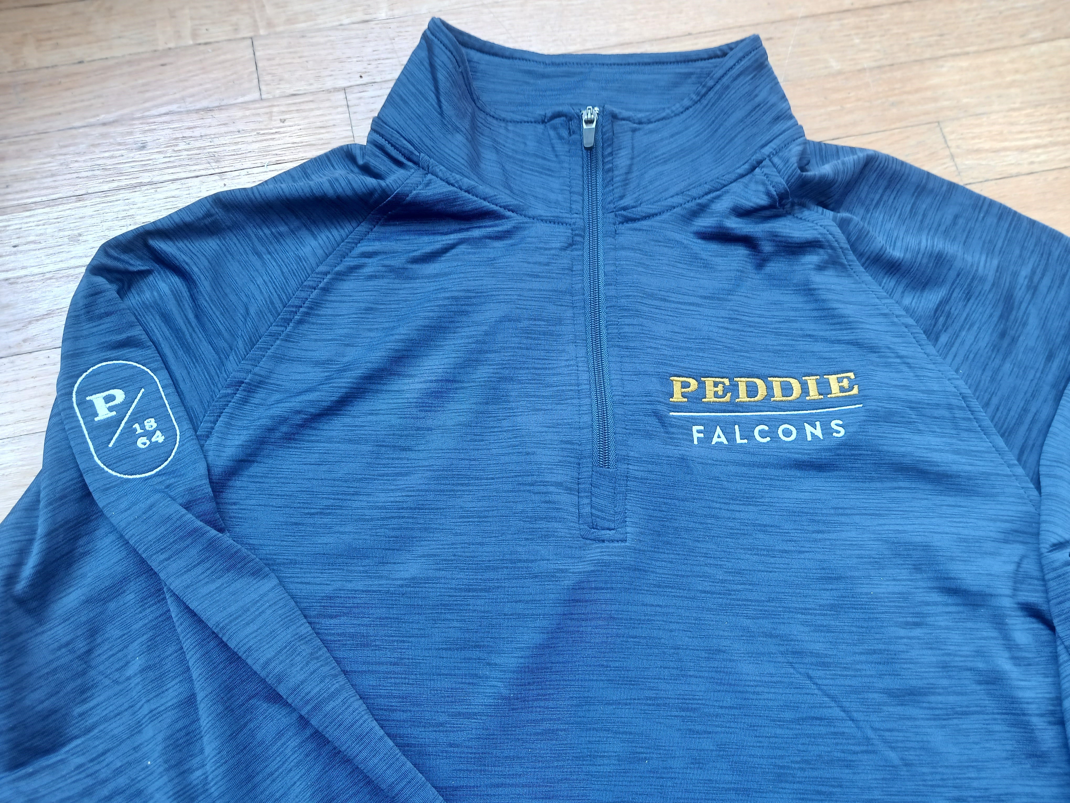 Peddie Falcons 1/4 Navy Marbled Pullover