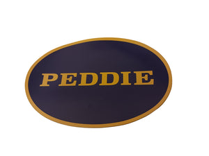 Navy Peddie Oval Magnet