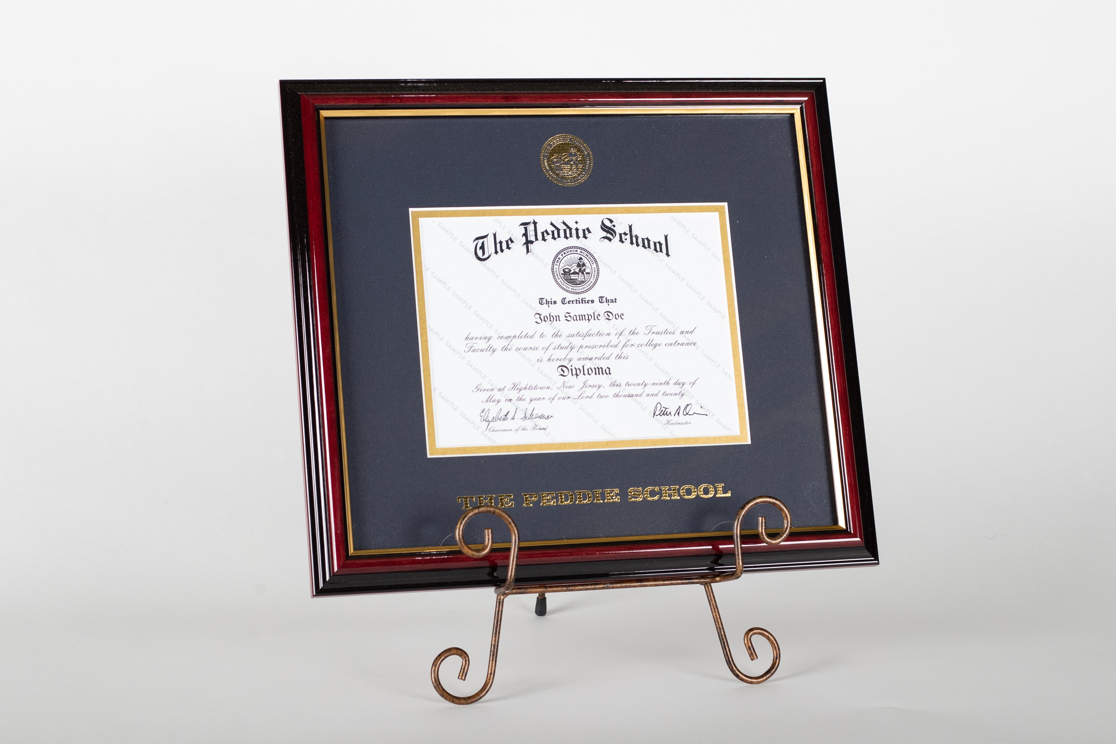 Peddie Diploma Frame